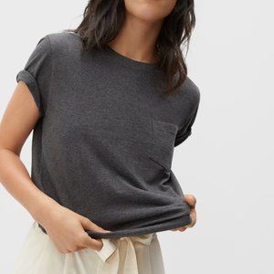 Everlane The Organic Cotton Box-Cut Pocket Tee - Size L